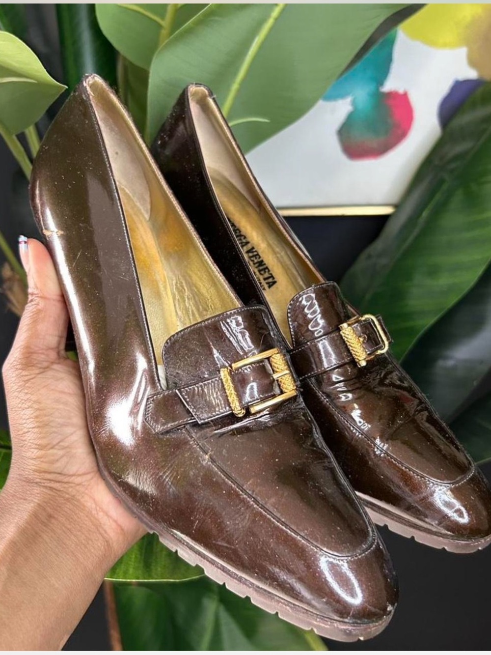 Vintage Bottega Venetia Patent Leather Pumps